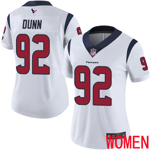 Houston Texans Limited White Women Brandon Dunn Road Jersey NFL Football 92 Vapor Untouchable